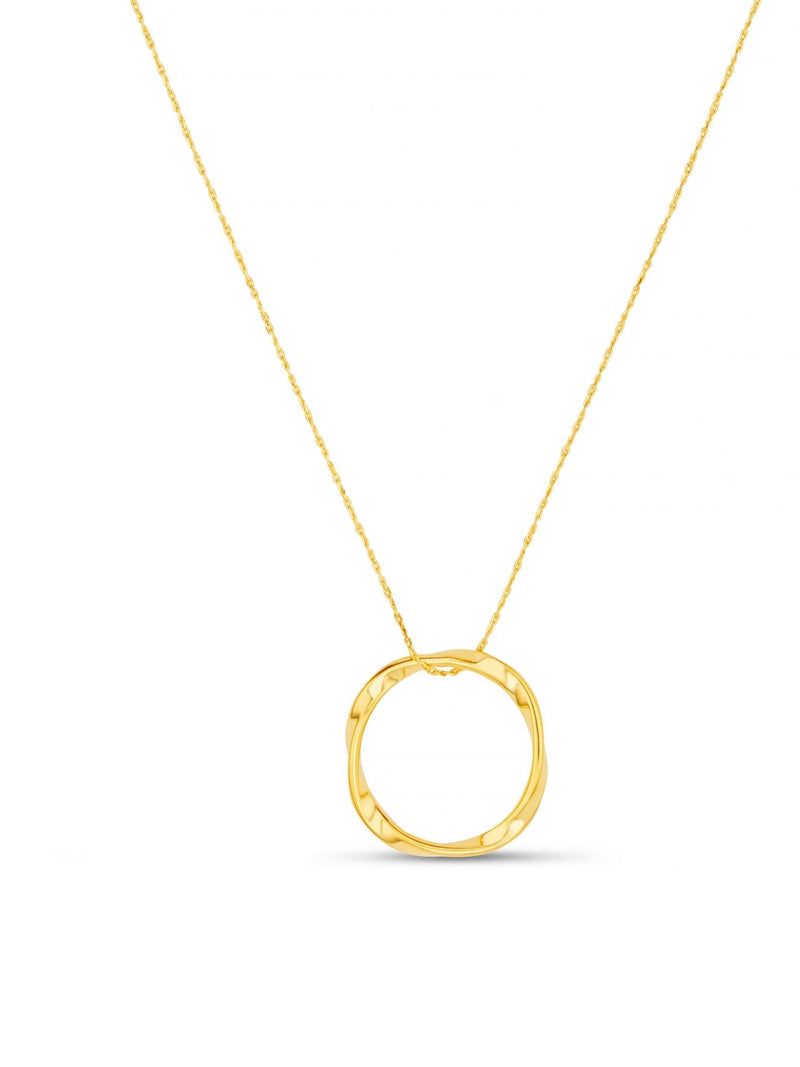 Orelia London gold tone open circle mid length necklace, imported from the UK