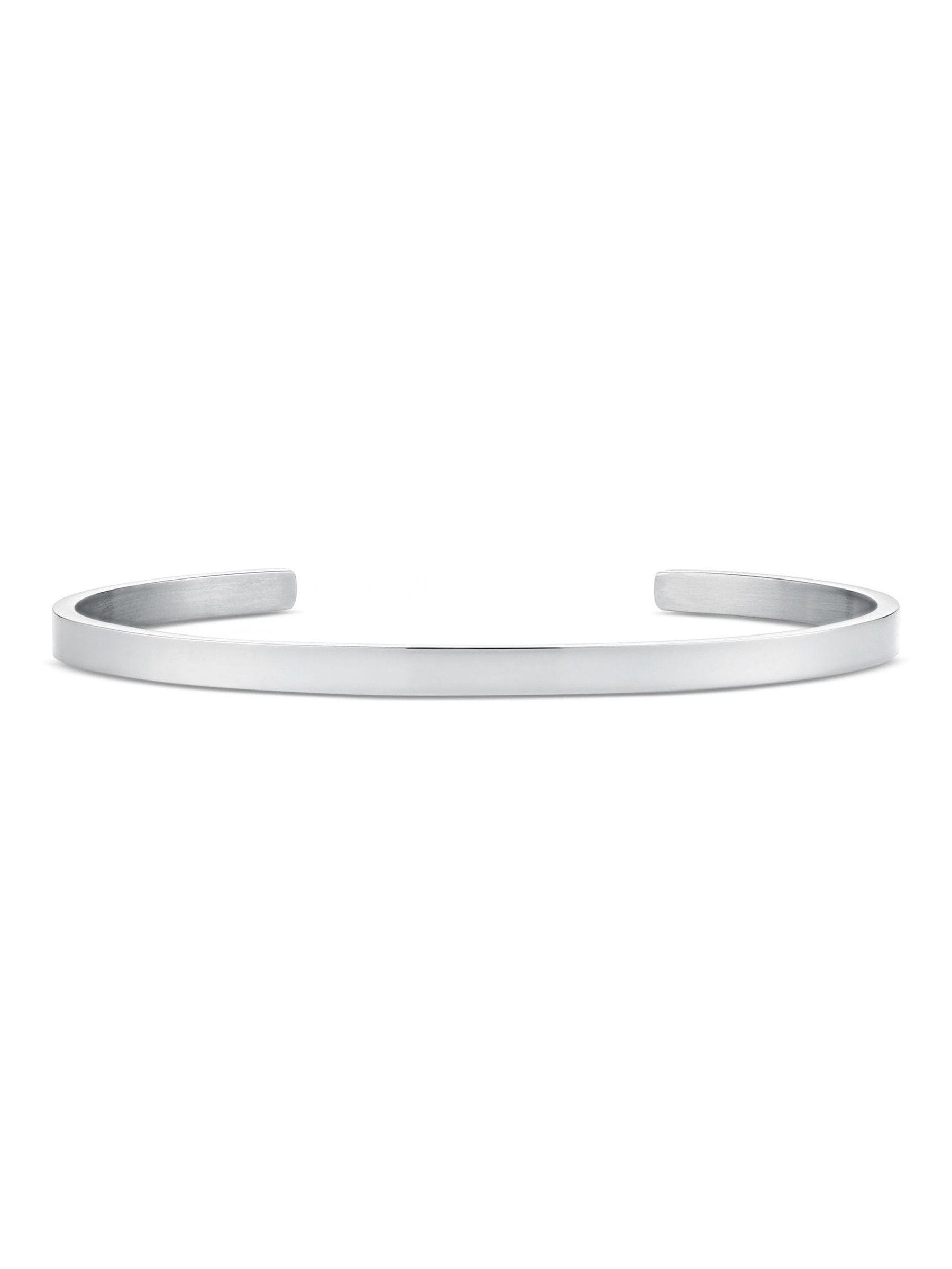 Orelia London Silver Tone Simple Metal Cuff Bracelet