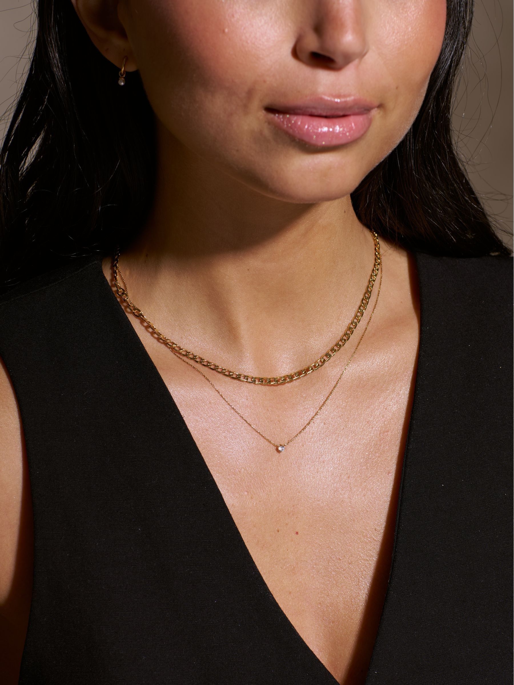 Orelia London gold tone fine stationed crystal collar necklace, imported from the UK