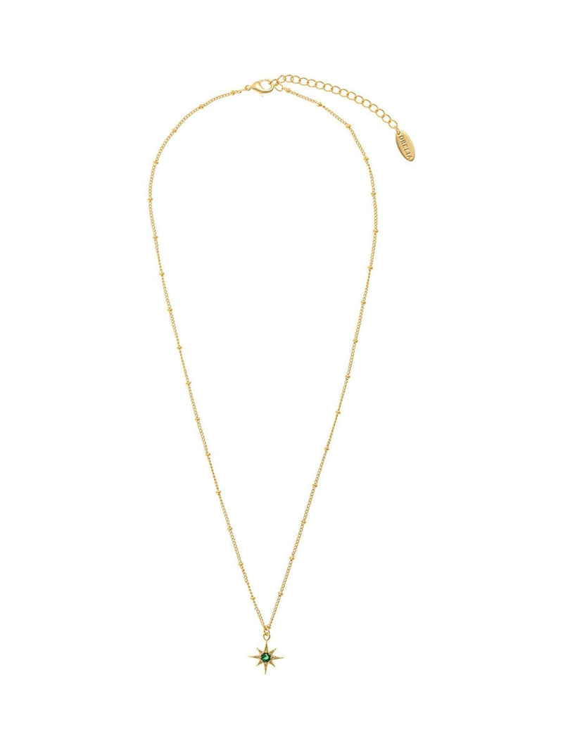 Orelia London gold tone emerald star charm necklace, imported from the UK