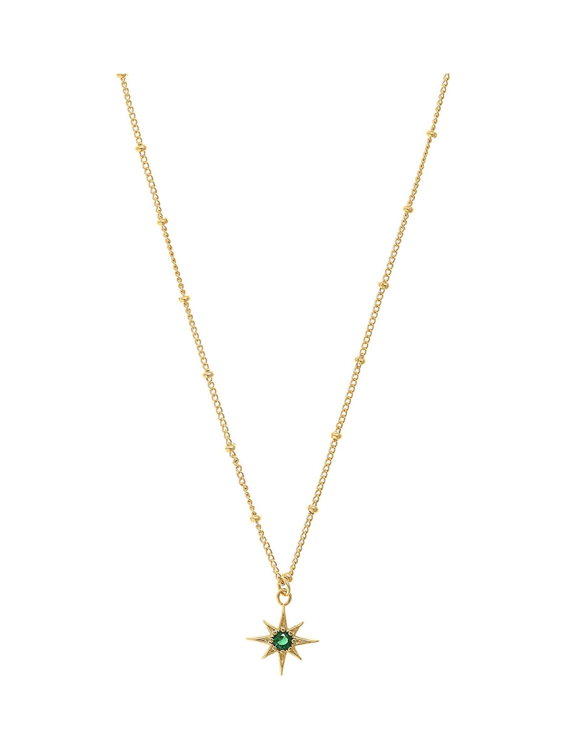 Orelia London gold tone emerald star charm necklace, imported from the UK