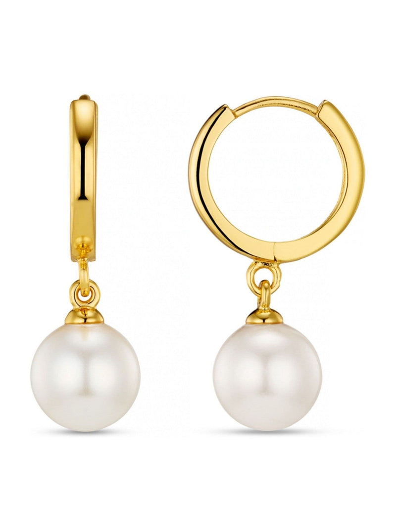 Orelia London pearl drop huggie earrings gold tone, imported from the UK