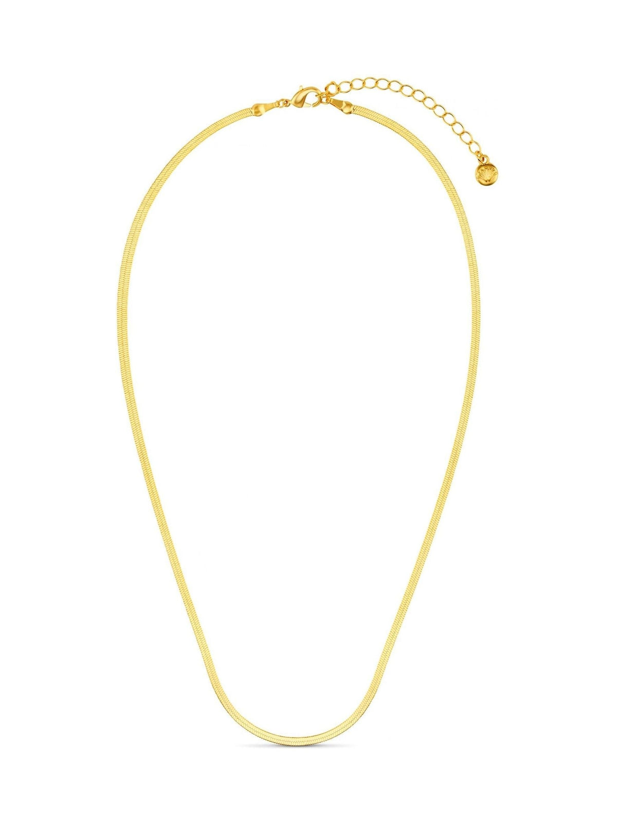 Orelia London gold tone flat snake chain necklace, imported from the UK