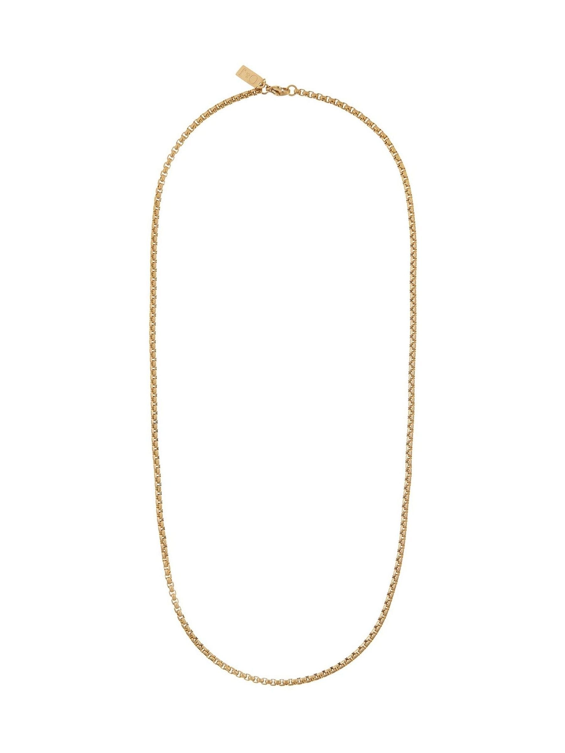 Orelia London gold tone round box chain necklace, imported from the UK