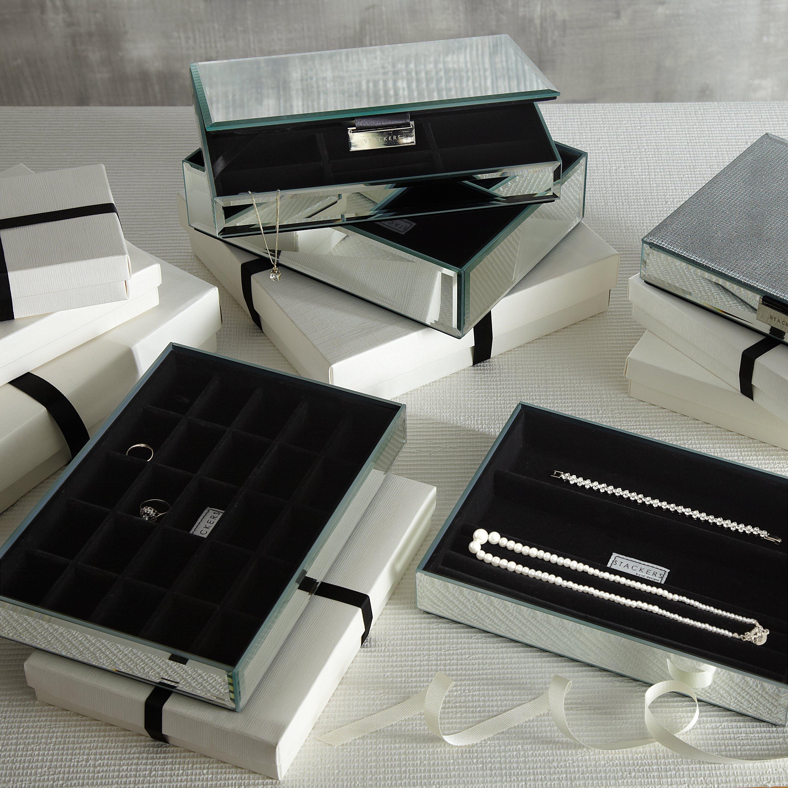 Glass jewellery earring tray (British brand)