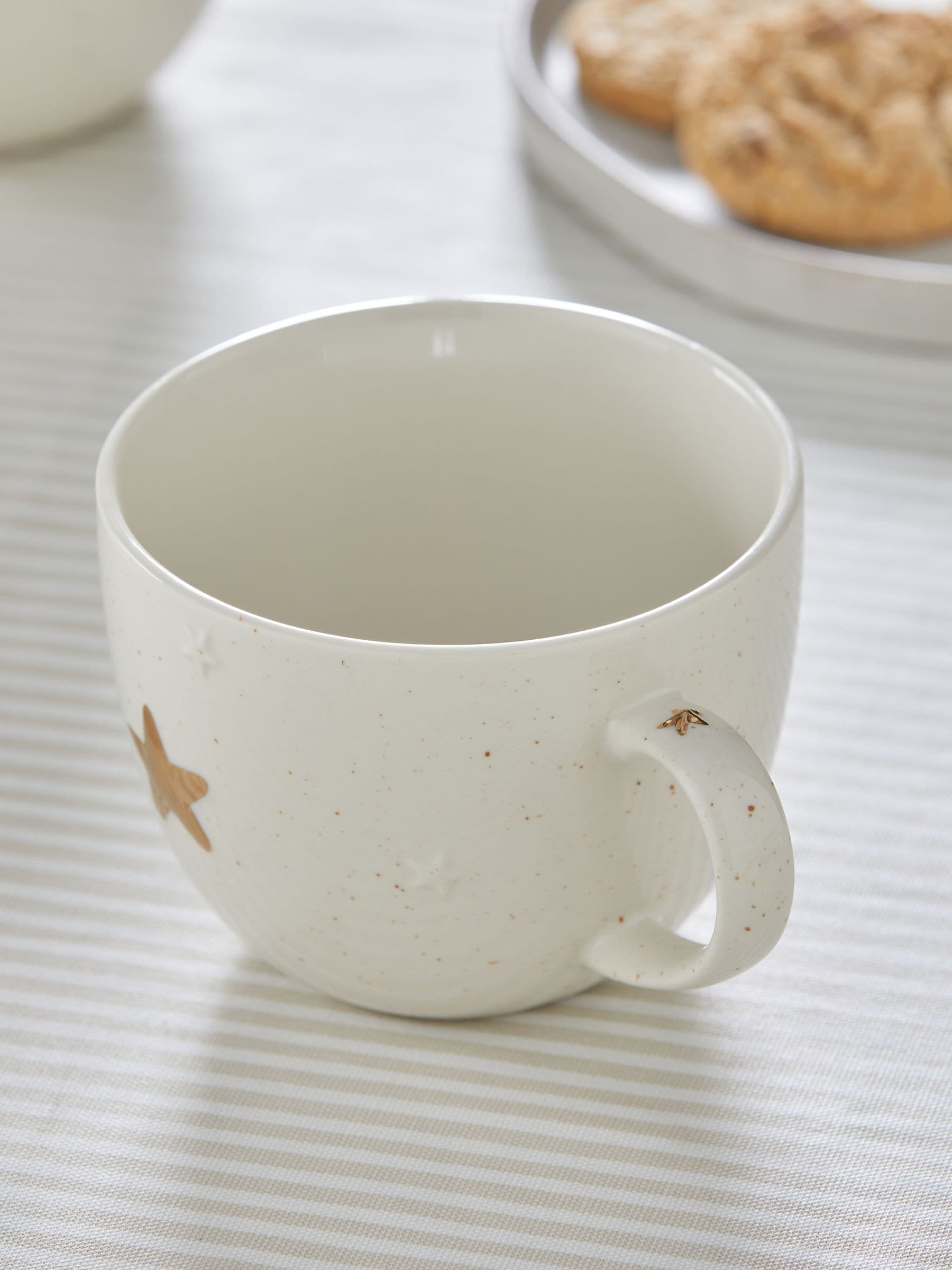 Set of 2 Gold Moon and Star Speckle Mugs
