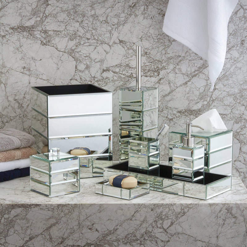 Robert Welch swing toilet roll holder with square design, imported from the UK