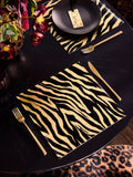 Glass Placemats Gold Zebra Galaxy Set of 2 (British brand)