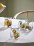 Set of 4 Teal Blue Sausage Dog Tumbler Glasses