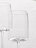 Clear Angular Set of 4 Red Wine Glasses