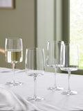 Clear Angular Set of 4 Red Wine Glasses