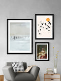 East End Prints Black Up and Away framed art print - British product