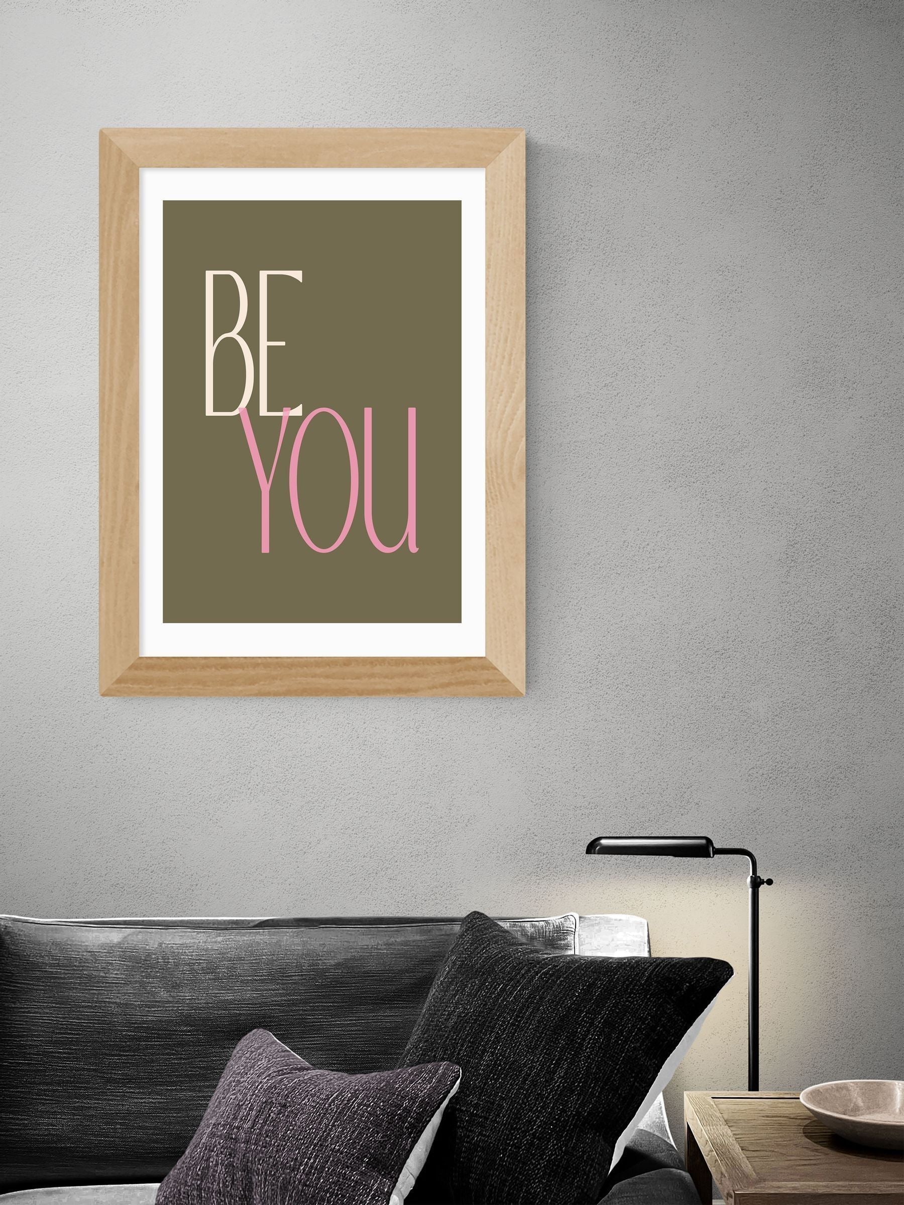 Apricot+Birch Oak Be You art print, imported from the UK