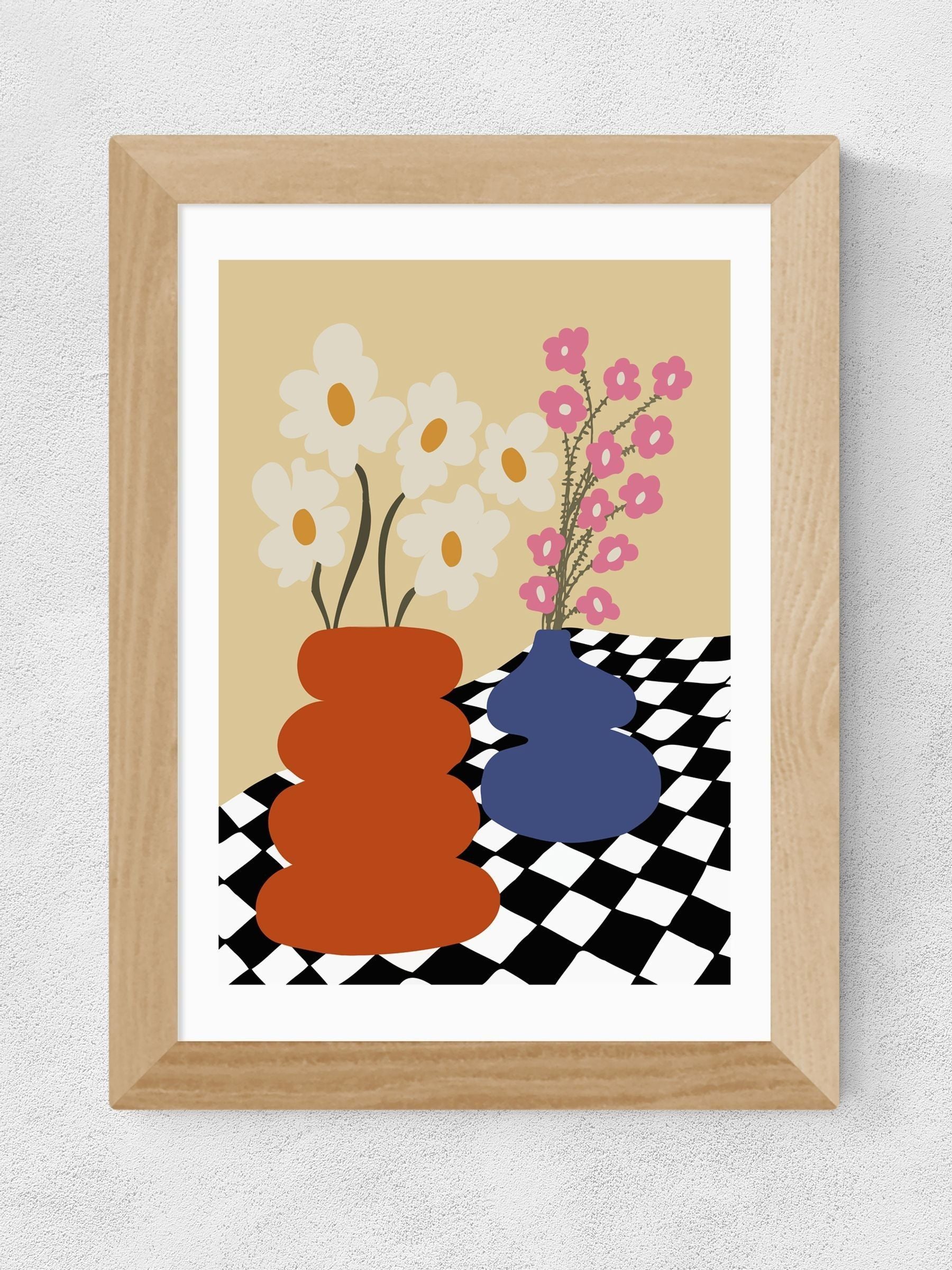 East End Prints Oak Two Blooming Pottery framed art print - British product