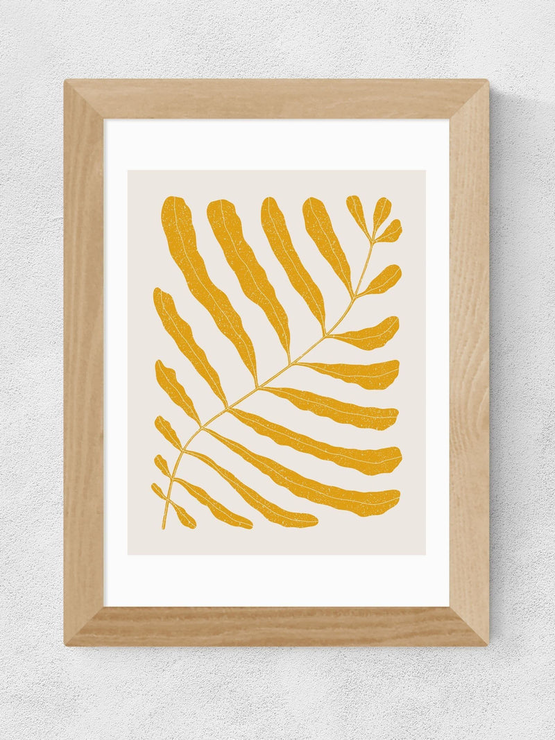 East End Prints Oak Yellow Plant art print - British product