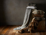 John Lewis faux fur cushion standard size - British product