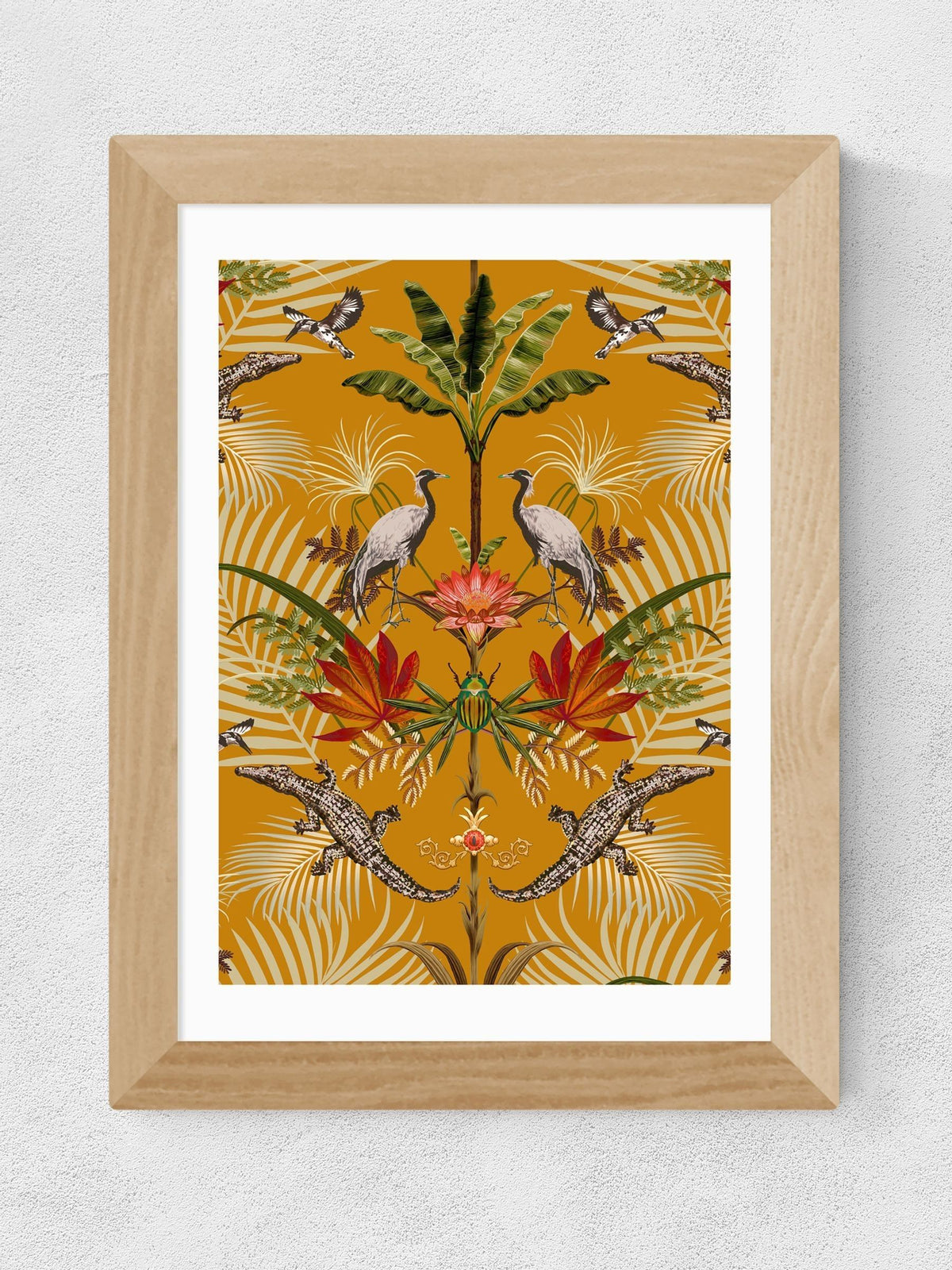 East End Prints Oak Crocodilia Sunset by Becca Who