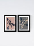 East End Prints Black Branching Diptych by Herald Black