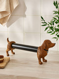Brown Sausage Dog Kitchen Roll Holder