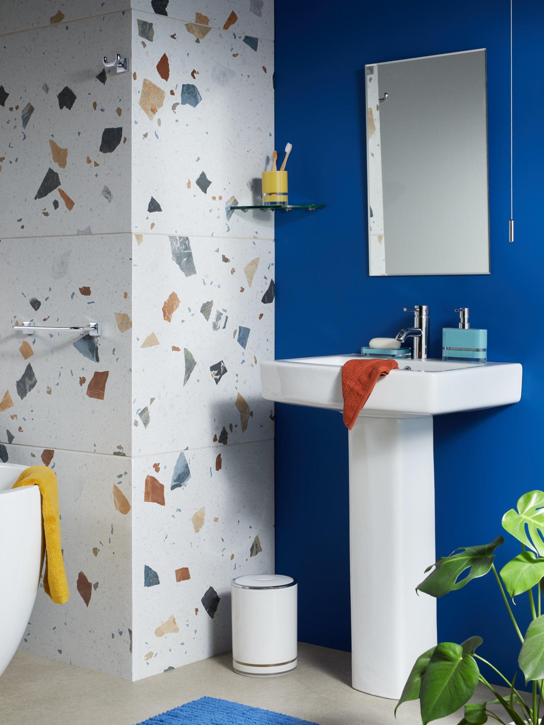 John Lewis Block Stripe bathroom bin, UK version