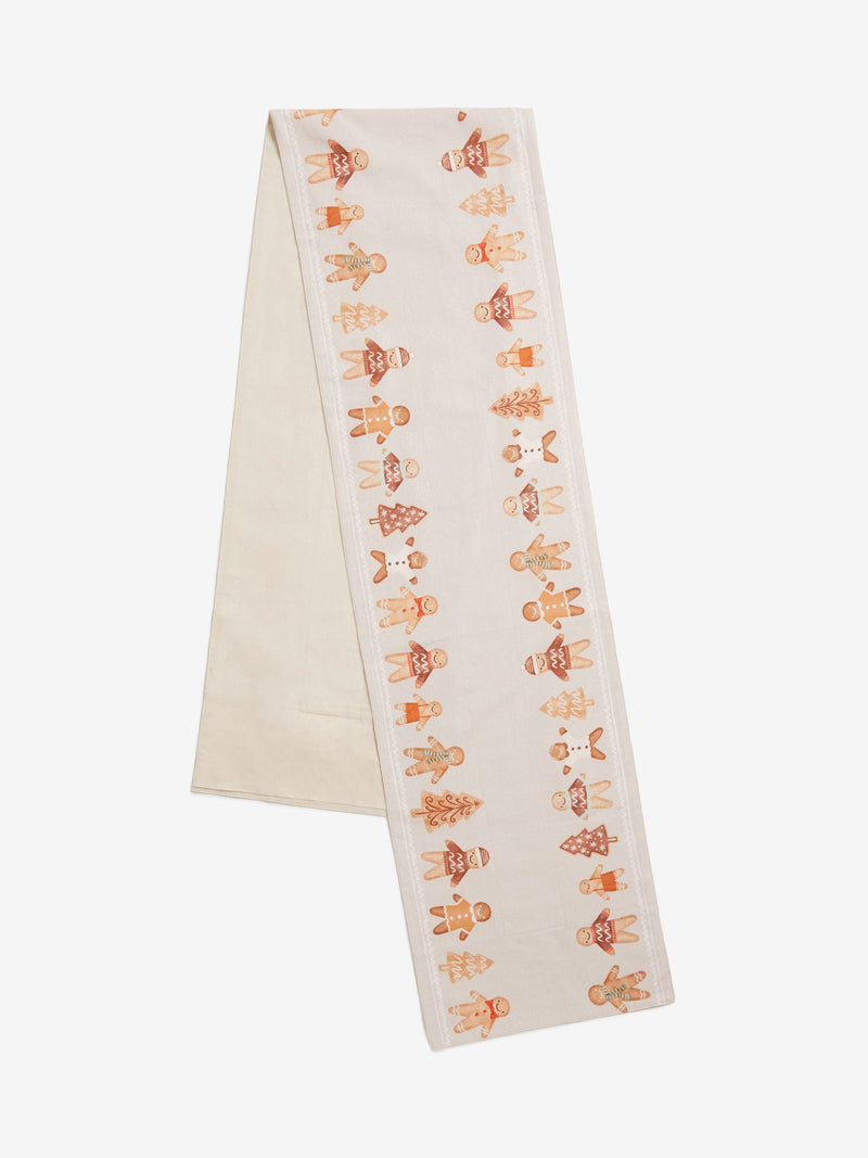 Christmas gingerbread light-up table runner with removable lights - British product