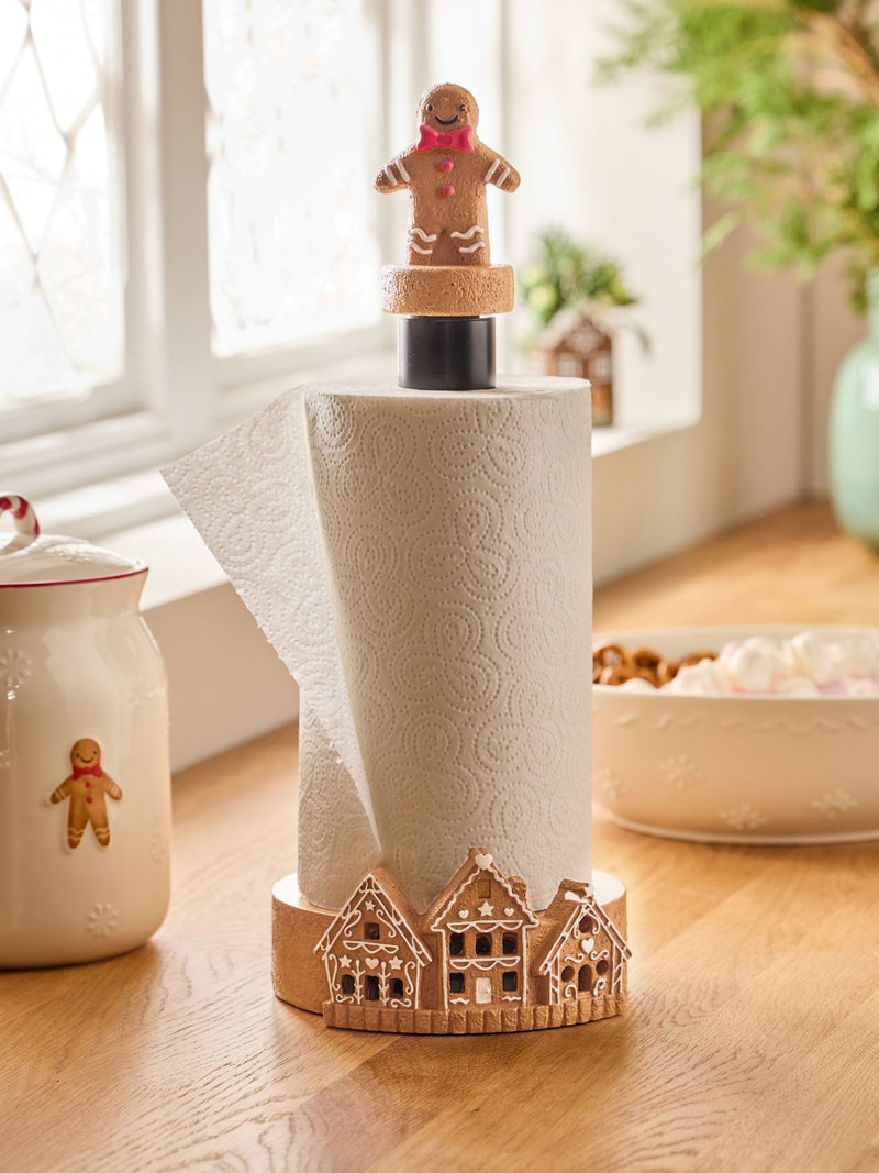 Natural Light Up Gingerbread Kitchen Roll Holder