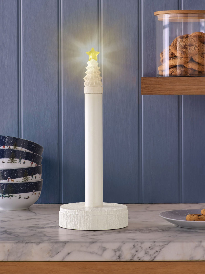 White light-up Christmas tree kitchen roll holder (British brand)