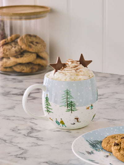 Blue Winter Scene Mug