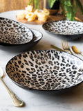 Rockett St George pasta bowls leopard print set of 4, UK import
