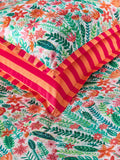 Lucy Tiffney rose dahlias duvet cover and pillowcase set, UK version