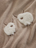 Natural Fleece Tufted Hamish Duvet Cover and Pillowcase Set, imported from the UK
