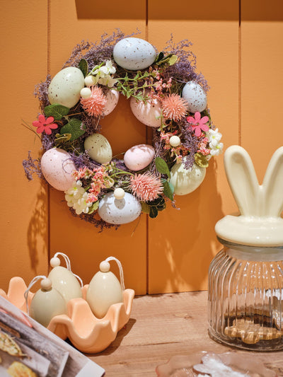 Decoris Easter Egg Wreath Seasonal Wall Hanging 23cm