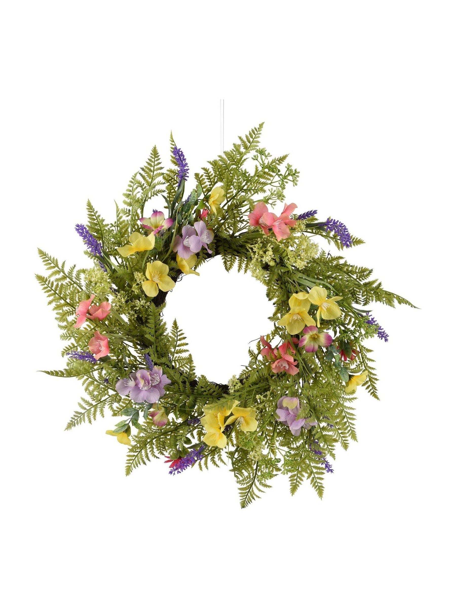Everlands Floral Spring Wreath