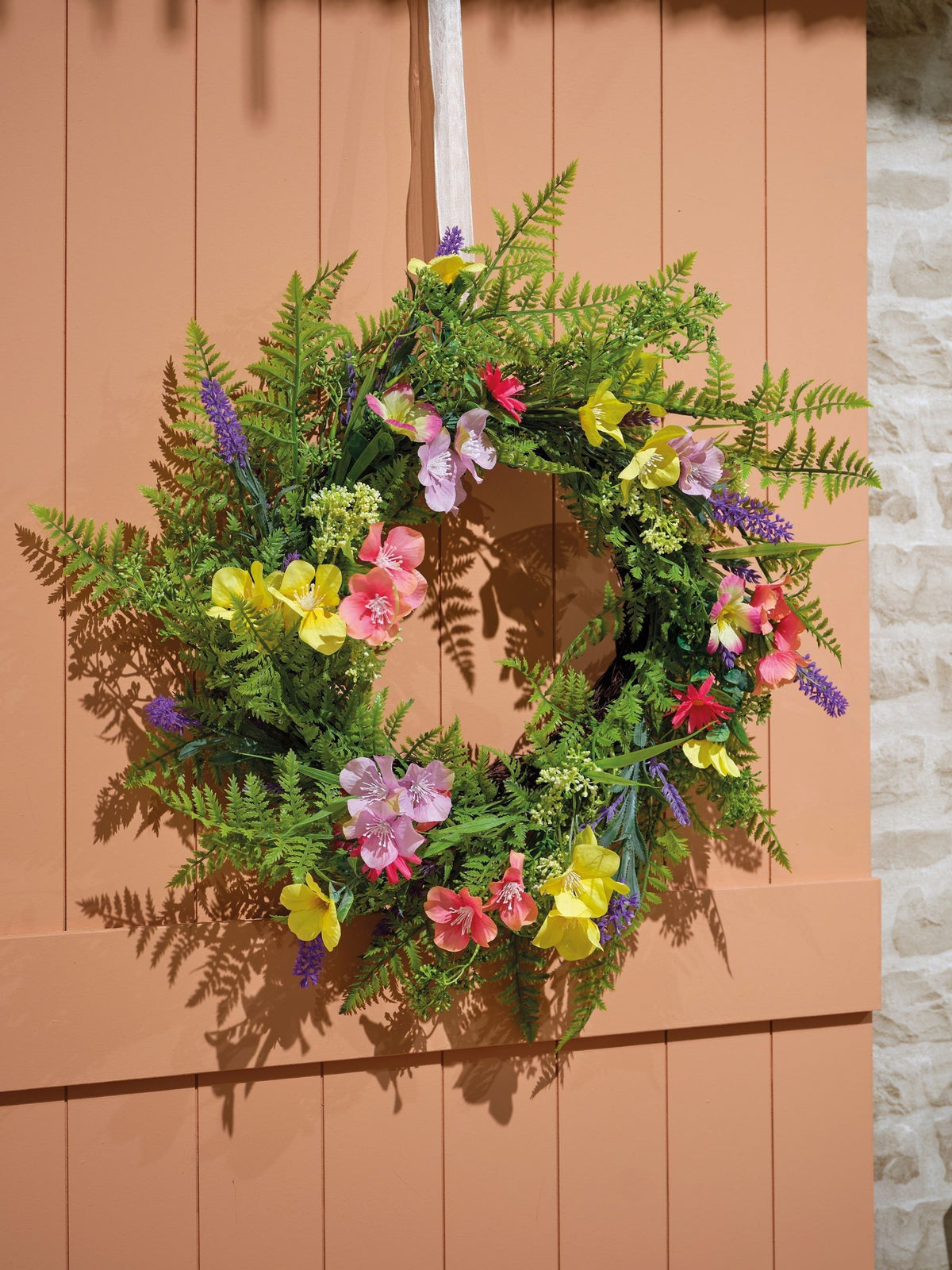 Everlands Floral Spring Wreath