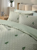 Green Christmas Tree Duvet Cover and Pillowcase Set