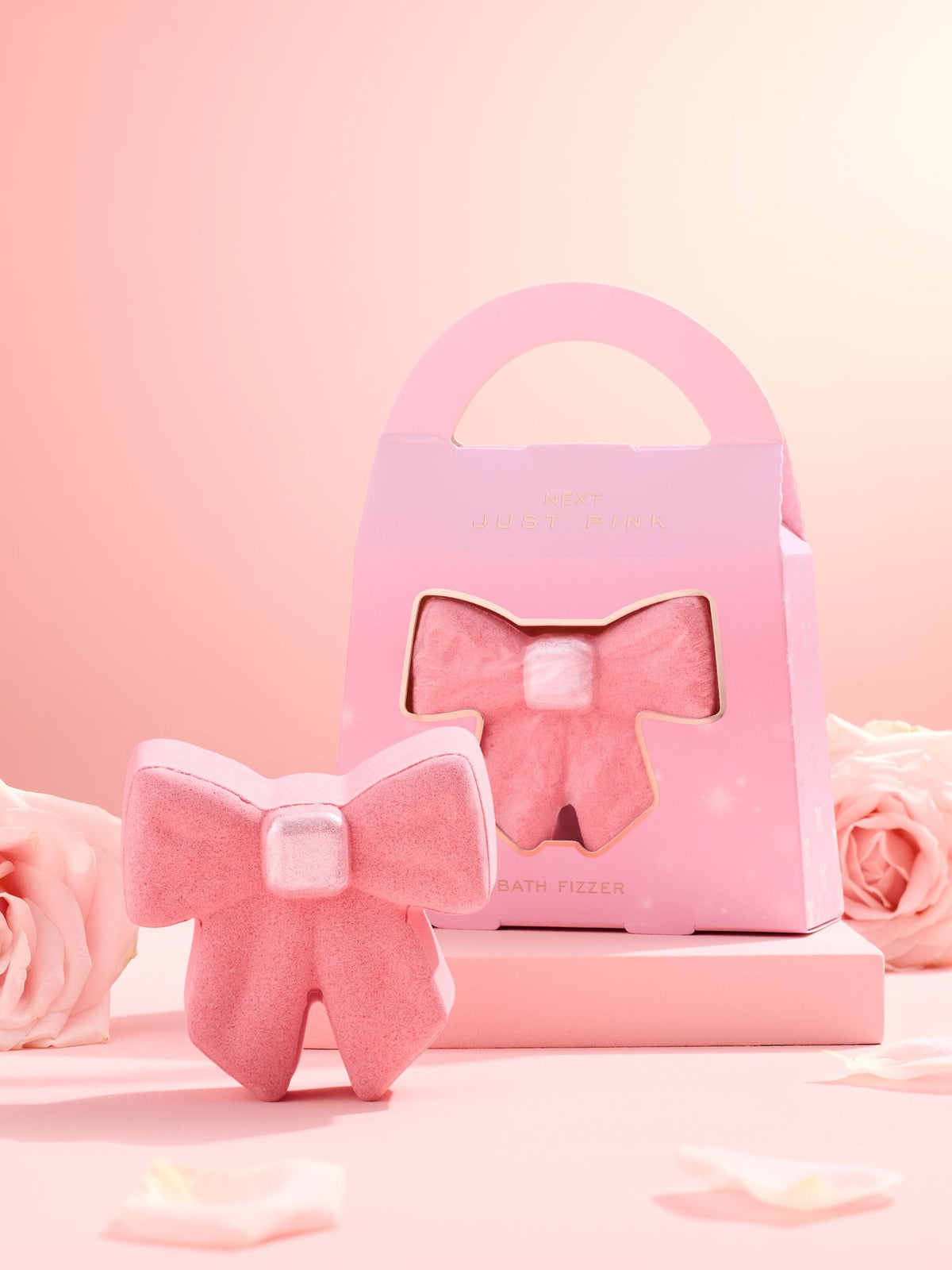 Just Pink Handbag Bow Bath Fizzer 180g