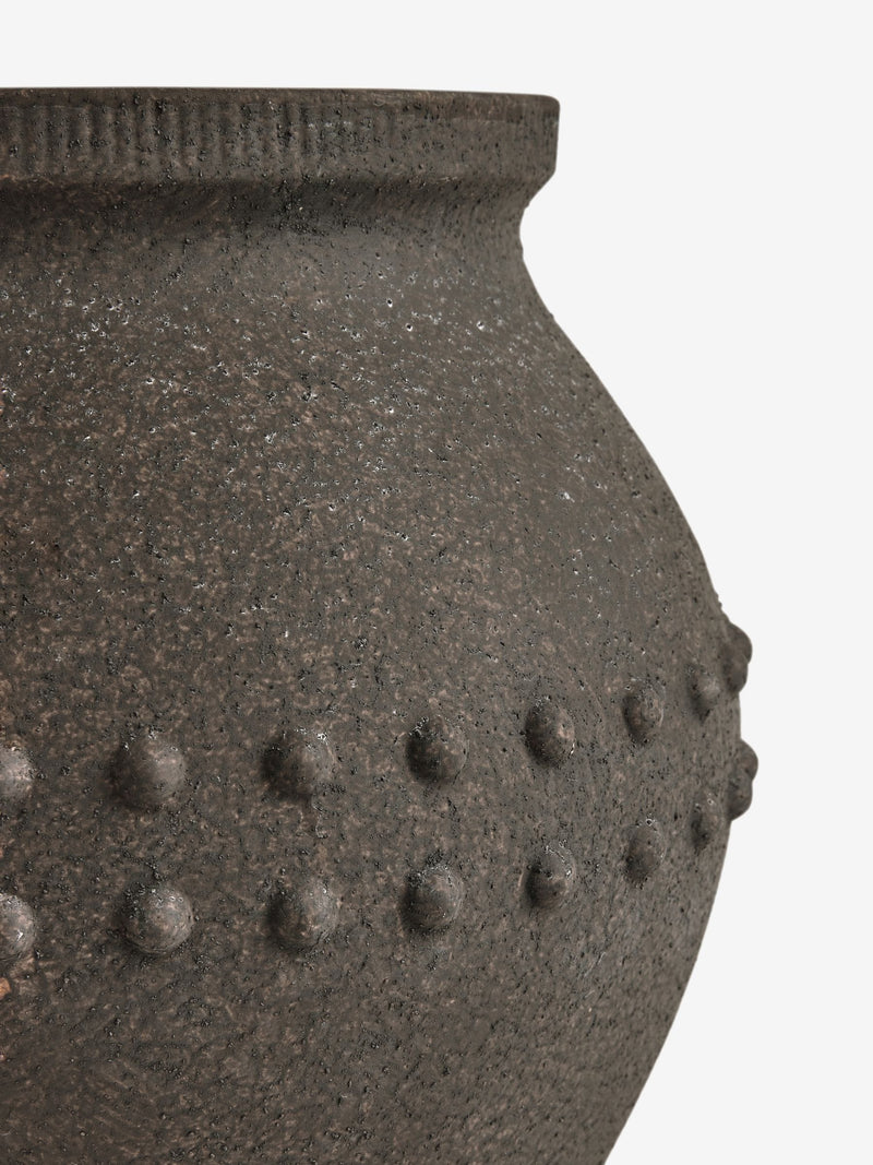 Loxley Grey Bobble Textured Medium Ceramic Vase, UK version