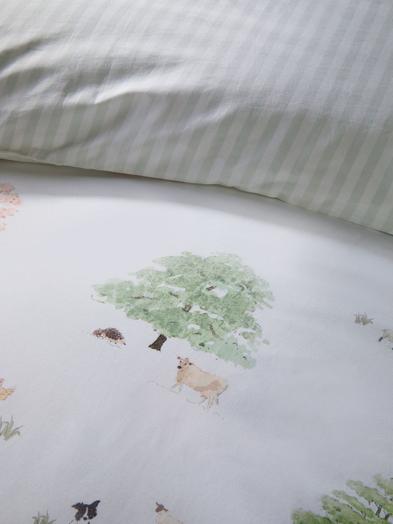 Sophie Allport Green Spring Cottage Duvet Cover and Pillowcase Set