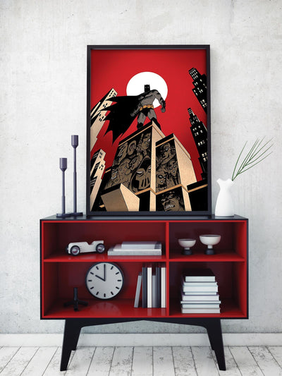 Pyramid International The Batman Villain Skyline Framed Maxi Poster