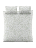 Laura Ashley Green Sage Reversible Duvet Cover and Pillowcase Set, UK version