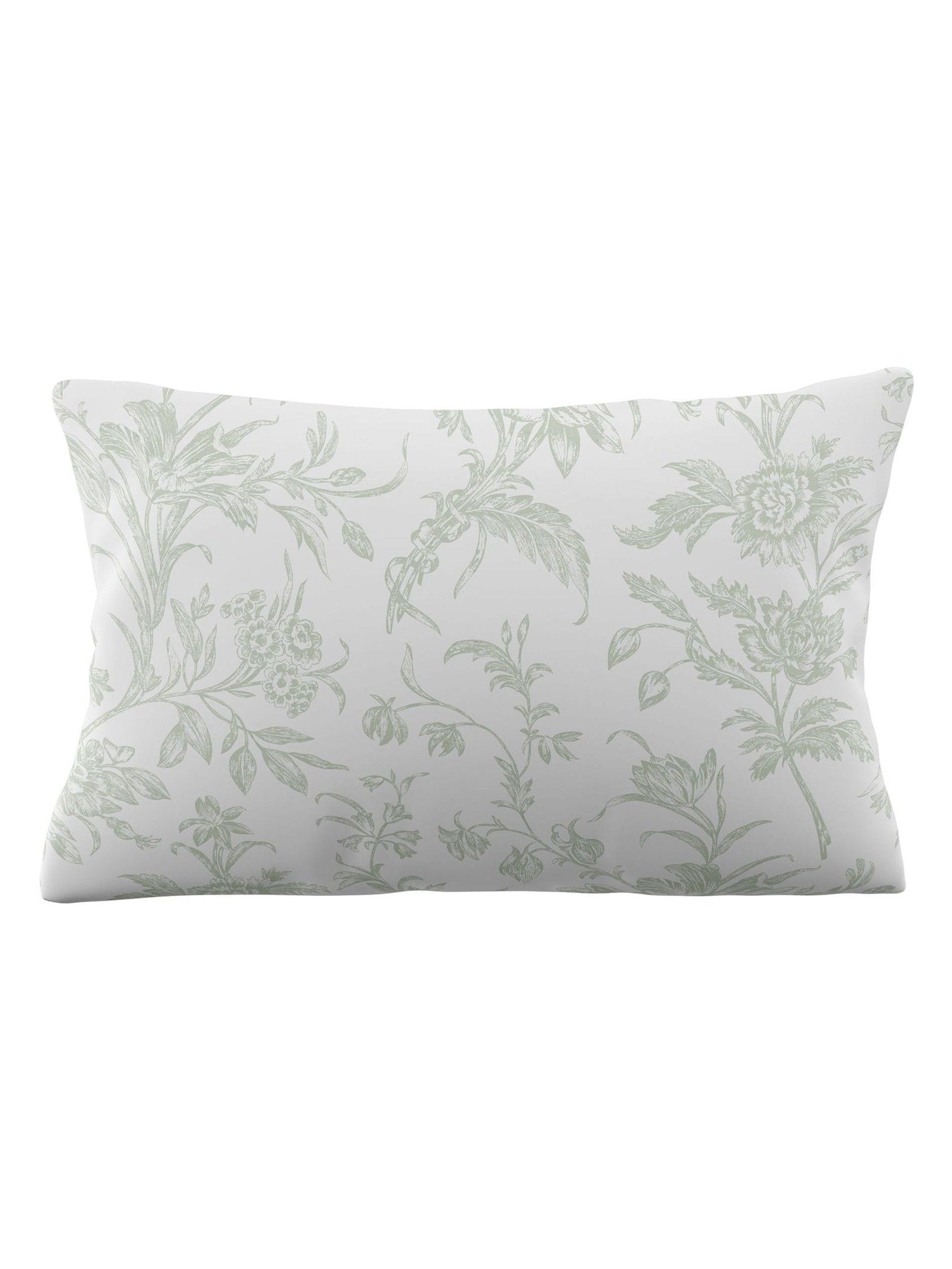 Laura Ashley Green Sage Reversible Duvet Cover and Pillowcase Set, UK version