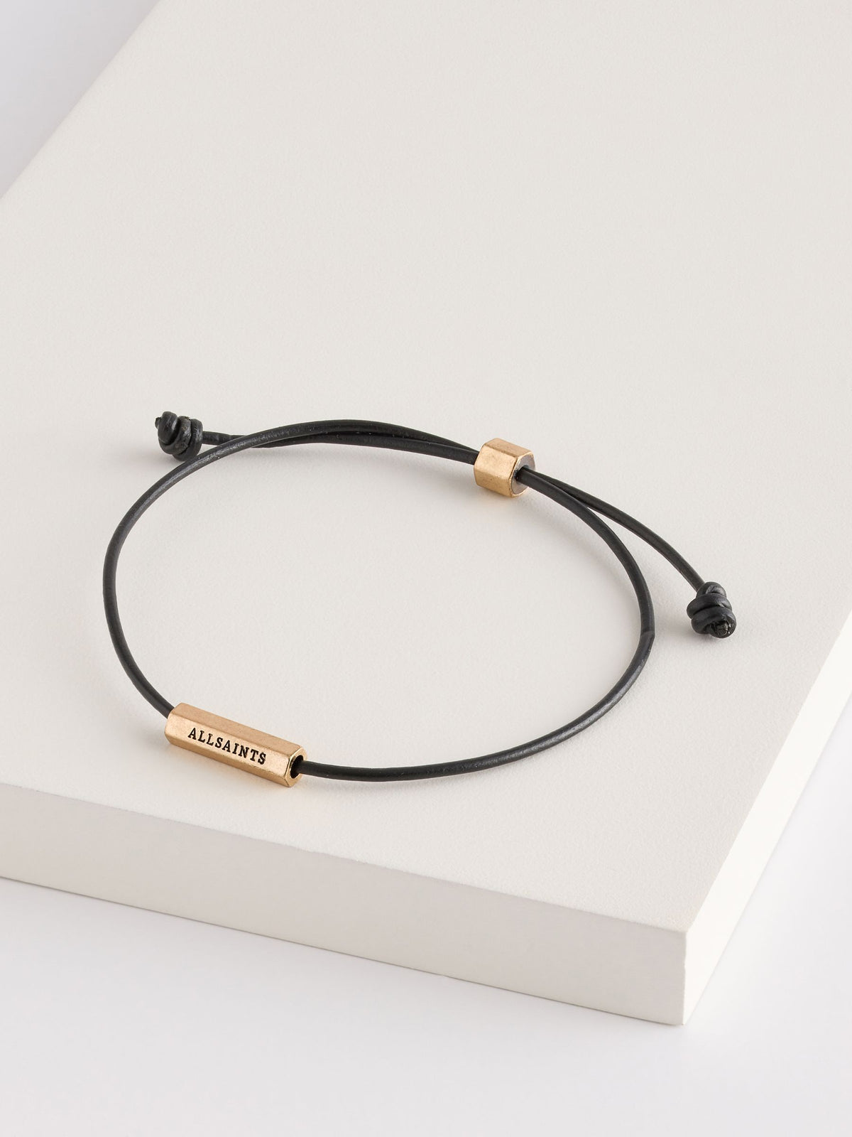 AllSaints black hexagon bar friendship bracelet - British product