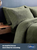 Silentnight sage teddy fleece duvet set (British brand)