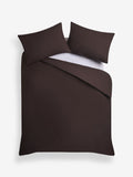 Chocolate brown duvet cover and pillowcase set - British product
