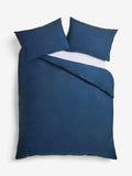 Navy blue duvet cover and pillowcase set, imported from the UK