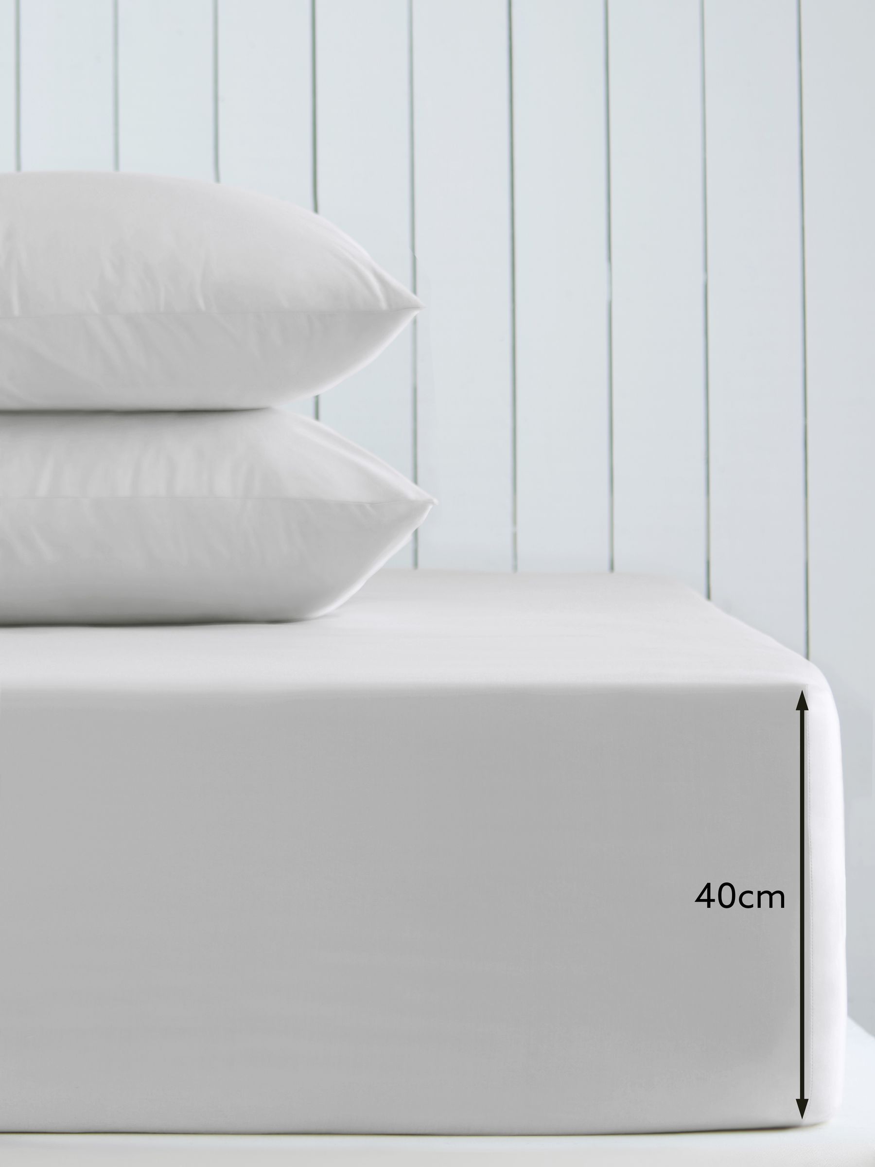 Extra deep fitted bed sheet in grey light cotton rich blend - British product