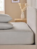 Grey light cotton rich fitted bed sheet, UK version
