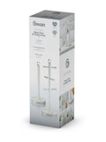 Swan white kitchen towel pole and mug tree set (British brand)