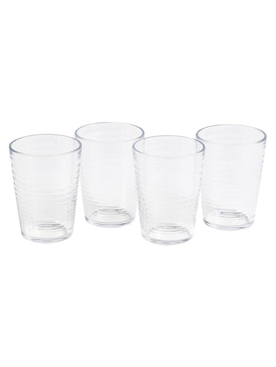 Royal Doulton Set of 4 Clear Maze Highball Glasses