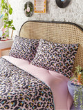 Night Lark leopard print coverless duvet set, imported from the UK